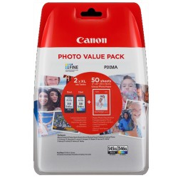 CANON PG545XL / CL546XL 2db-os eredeti nagy kapacitású tintapatron csomag/multipack + fotópapír